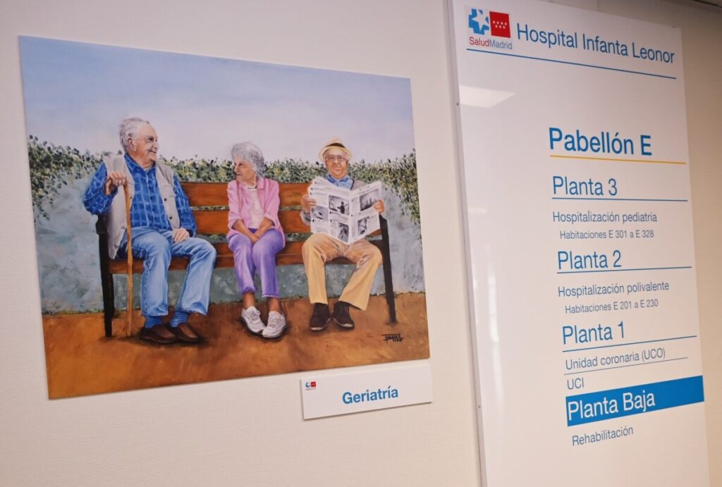 ¡El arte como impulsor de la humanización de los hospitales! El Hospital publico Universitario Infanta Leonor impulsa la humanización a través de cuadros decorativos en el área de Consultas Externas.