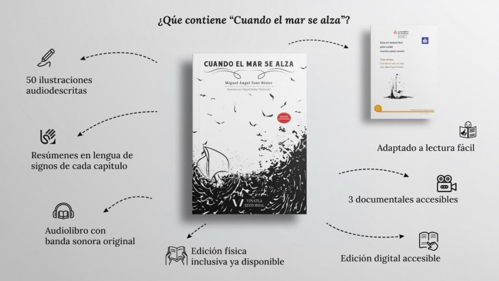 El escritor y cineasta Miguel Ángel Font Bisier presenta Cuando el mar se alza, un libro inclusivo sobre salud mental que aplica el diseño universal para acercar el bienestar emocional al mayor número posible de personas. 